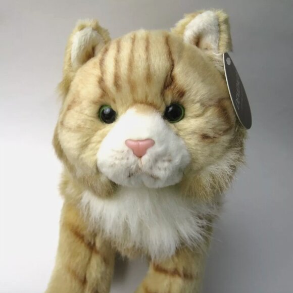 Demdaco 13" Maine Coon Cat Ginger Orange Striped Kitty Plush - Picture 5 of 11